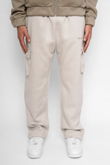 STRAIGHT LEG CARGO SWEAT PANTS MOON BEAM