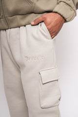 STRAIGHT LEG CARGO SWEAT PANTS MOON BEAM