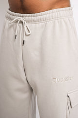 STRAIGHT LEG CARGO SWEAT PANTS MOON BEAM