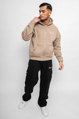 STRAIGHT LEG CARGO SWEAT PANTS BLACK