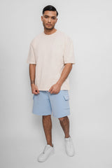 HEAVY CARGO SWEAT SHORT BLUE