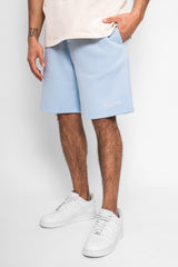 HEAVY SWEAT EMBO SHORT BABY BLUE