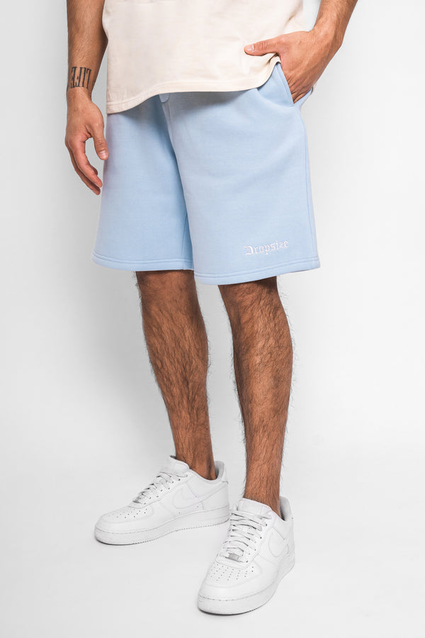 HEAVY SWEAT EMBO SHORT BABY BLUE