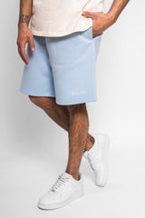 HEAVY SWEAT EMBO SHORT BABY BLUE