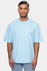 HEAVY OVERISZE HD PRINT T-SHIRT BABY BLUE