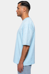 HEAVY OVERISZE HD PRINT T-SHIRT BABY BLUE