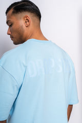 HEAVY OVERISZE HD PRINT T-SHIRT BABY BLUE