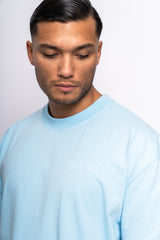 HEAVY OVERISZE HD PRINT T-SHIRT BABY BLUE
