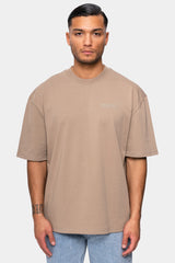 HEAVY OVERSIZE HD PRINT T-SHIRT WEATHERED TEAK