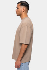 HEAVY OVERSIZE HD PRINT T-SHIRT WEATHERED TEAK