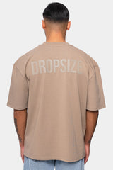 HEAVY OVERSIZE HD PRINT T-SHIRT WEATHERED TEAK