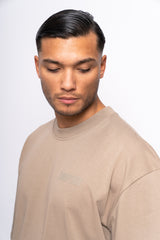 HEAVY OVERSIZE HD PRINT T-SHIRT WEATHERED TEAK