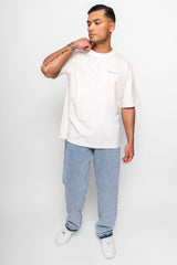 HEAVY EMBO T-SHIRT COCONUT MILK