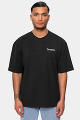 S HEAVY OVERSIZE EMBO TSHIRT  WASHED BLACK