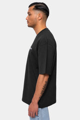 S HEAVY OVERSIZE EMBO TSHIRT  WASHED BLACK