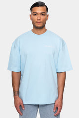 HEAVY OVERSIZE CRIME TSHIRT BABY BLUE