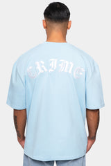 HEAVY OVERSIZE CRIME TSHIRT BABY BLUE