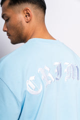 HEAVY OVERSIZE CRIME TSHIRT BABY BLUE
