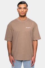 HEAVY OVERSIZE EMBO TSHIRT  SILVER MINK