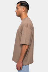 HEAVY OVERSIZE EMBO TSHIRT  SILVER MINK