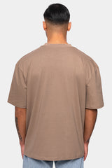 HEAVY OVERSIZE EMBO TSHIRT  SILVER MINK