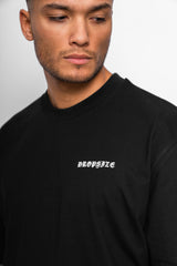 HEAVY OVERSIZE CIRCLE DESIGN T-SHIRT BLACK