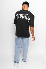 HEAVY OVERSIZE BACKPRINT TSHIRT Washed Black