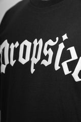 HEAVY OVERSIZE WHITE LOGO PUFFER PRINT T-SHIRT WASHED BLACK