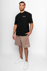 HEAVY SWEAT EMBO SHORT SILVER MINK