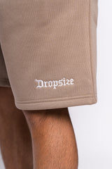 HEAVY SWEAT EMBO SHORT SILVER MINK