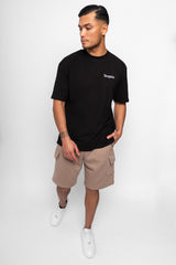 HEAVY CARGO SWEAT SHORT SILVER MINK