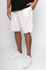 LOGO MESH SHORT CREAM
