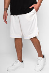 LOGO MESH SHORT CREAM