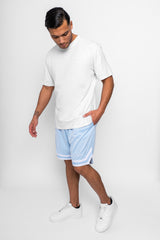 LOGO MESH SHORT BABY BLUE