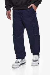 SINGLE CARGO POCKET WORK WEAR PANTS NAVY