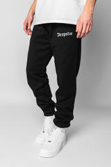 HEAVY EMBO SWEAT PANTS BLACK