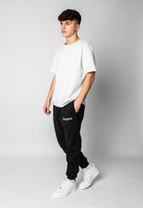 HEAVY EMBO SWEAT PANTS BLACK