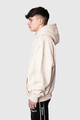 HEAVY OVERSIZE EMBO HOODIE COCONUT MILK