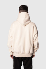 HEAVY OVERSIZE EMBO HOODIE COCONUT MILK