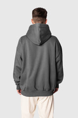 HEAVY OVERSIZE EMBO HOODIE WASHED GREY