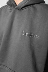 HEAVY OVERSIZE EMBO HOODIE WASHED GREY
