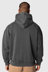 SUPER HEAVY OVERSIZE WASHED GREY HOODIE
