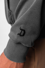 SUPER HEAVY OVERSIZE WASHED GREY HOODIE