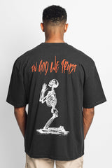 HEAVY OVERSIZE ''IN GOD WE TRUST'' T-SHIRT WASHED BLACK