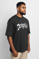 HEAVY OVERSIZE LOGO T-SHIRT WASHED BLACK