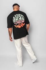 HEAVY OVERSIZE ''CREW LOVE'' T-SHIRT BLACK