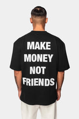 HEAVY OVERSIZE ''MAKE MONEY'' T-SHIRT BLACK