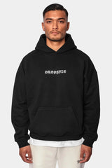 HEAVY OVERSIZE CRIME HOODIE BLACK