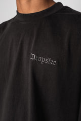 HEAVY OVERSIZE EMBO T-SHIRT WASHED BLACK