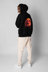 HEAVY OVERSIZE MOON V2 HOODIE BLACK